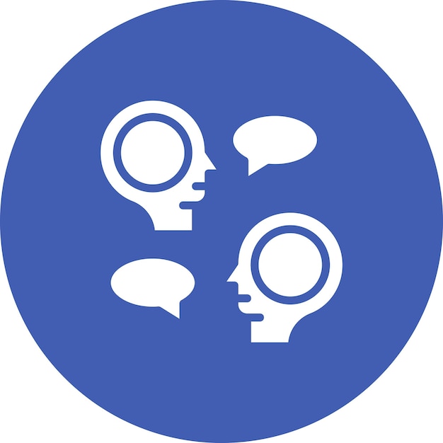 Ilustración del icono vectorial de asesoramiento del conjunto de iconos de salud mental