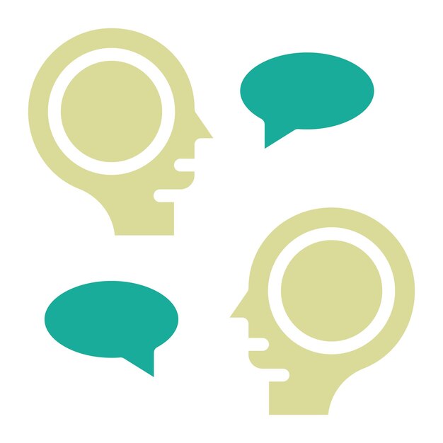 Ilustración del icono vectorial de asesoramiento del conjunto de iconos de salud mental