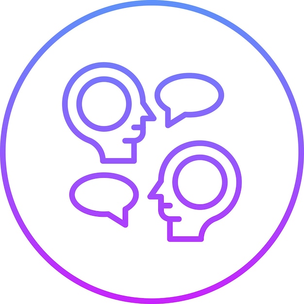 Ilustración del icono vectorial de asesoramiento del conjunto de iconos de salud mental