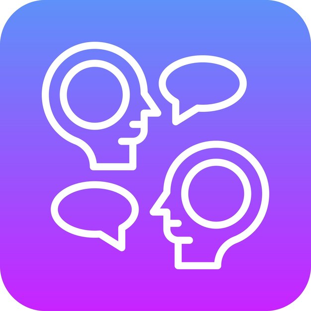 Ilustración del icono vectorial de asesoramiento del conjunto de iconos de salud mental