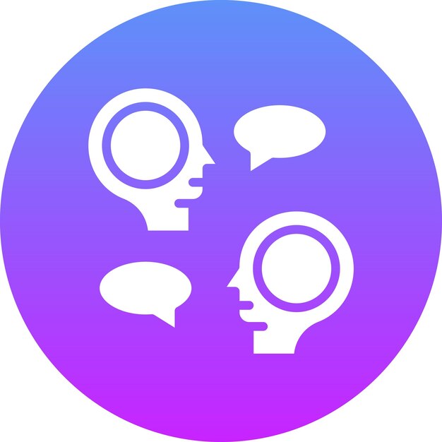 Ilustración del icono vectorial de asesoramiento del conjunto de iconos de salud mental