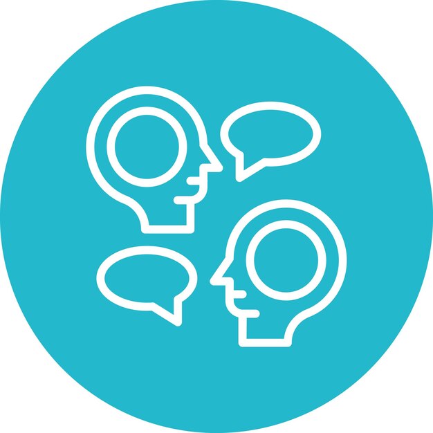 Ilustración del icono vectorial de asesoramiento del conjunto de iconos de salud mental