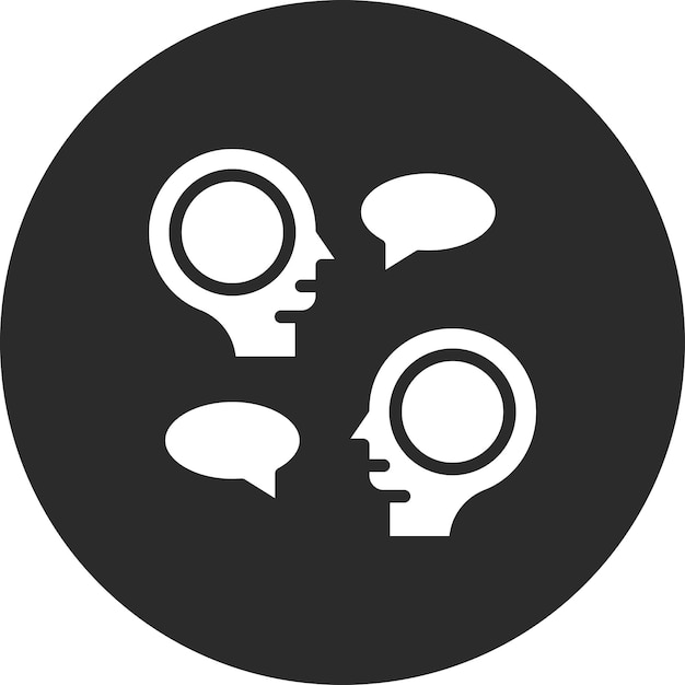 Ilustración del icono vectorial de asesoramiento del conjunto de iconos de salud mental