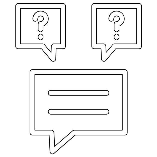 Ilustración del icono vectorial de Ask For Help del conjunto de iconos de habilidades para la vida