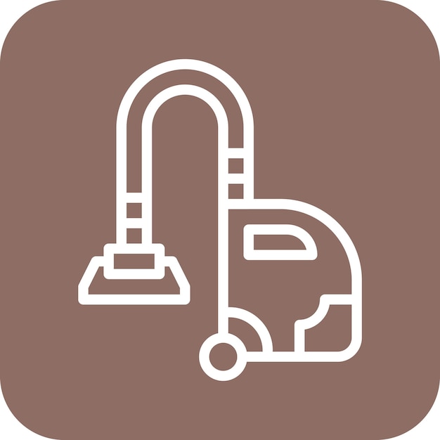 Ilustración del icono vectorial de la aspiradora del conjunto de iconos de artículos para el hogar
