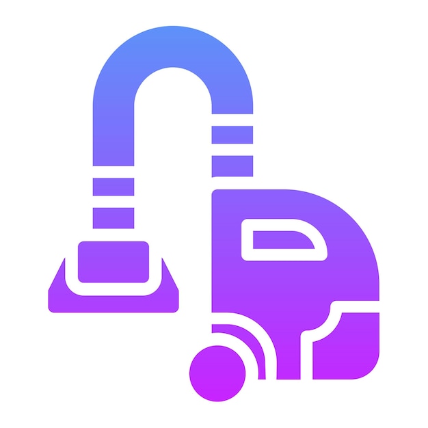 Ilustración del icono vectorial de la aspiradora del conjunto de iconos de artículos para el hogar