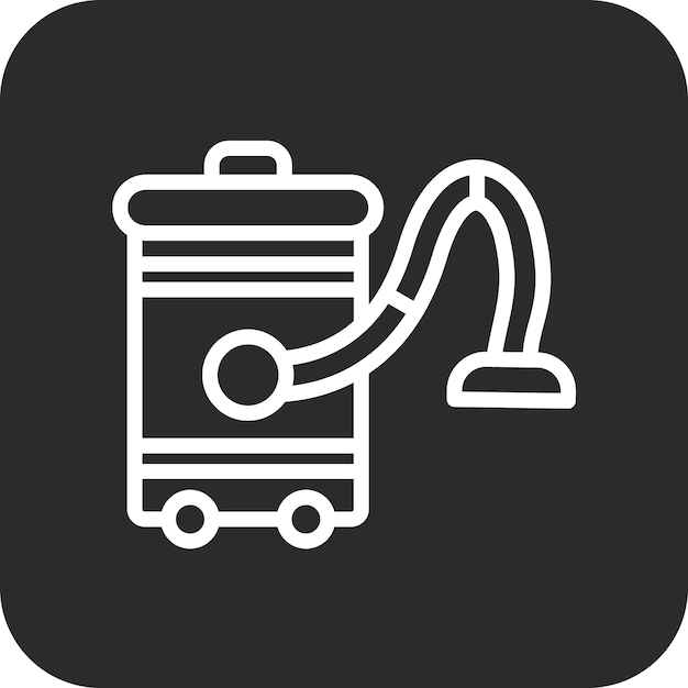 Ilustración del icono vectorial de la aspiradora del conjunto de iconos de limpieza de la casa