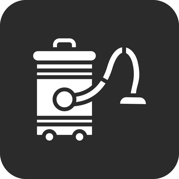 Ilustración del icono vectorial de la aspiradora del conjunto de iconos de limpieza de la casa