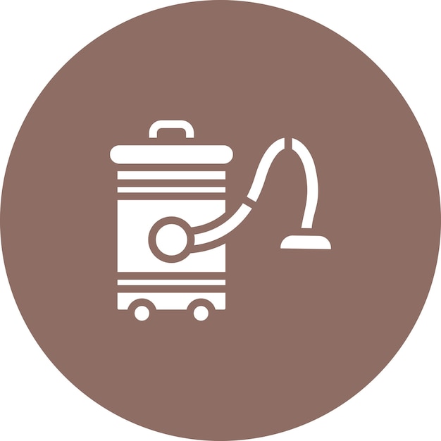 Ilustración del icono vectorial de la aspiradora del conjunto de iconos de limpieza de la casa