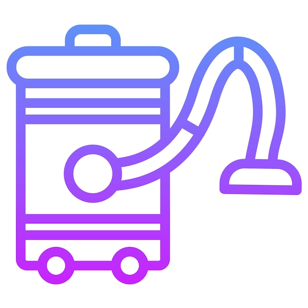 Ilustración del icono vectorial de la aspiradora del conjunto de iconos de limpieza de la casa