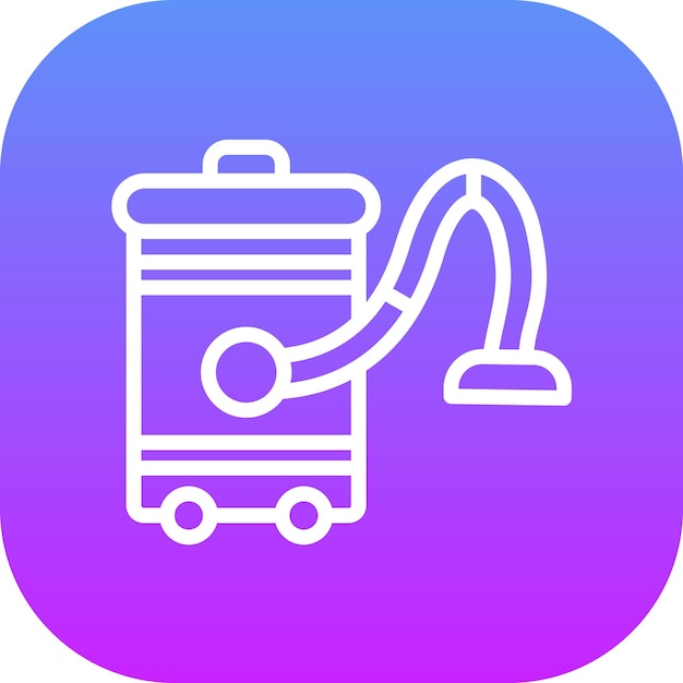 Ilustración del icono vectorial de la aspiradora del conjunto de iconos de limpieza de la casa
