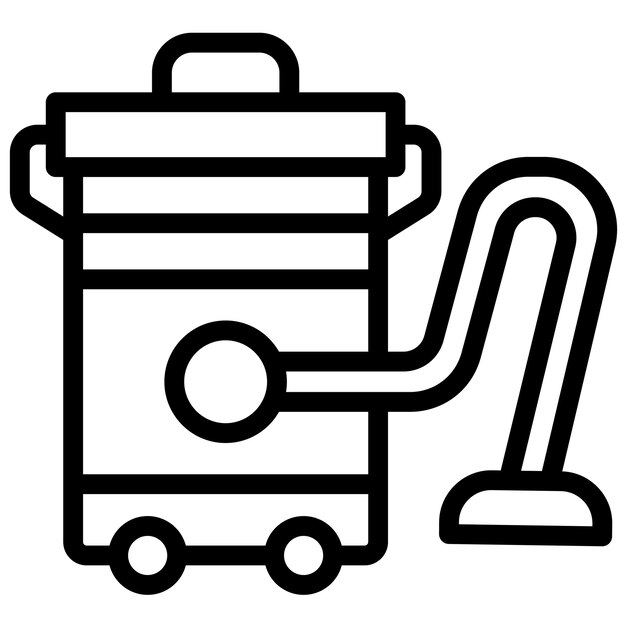 Ilustración del icono vectorial de la aspiradora del conjunto de iconos de mejoras para el hogar