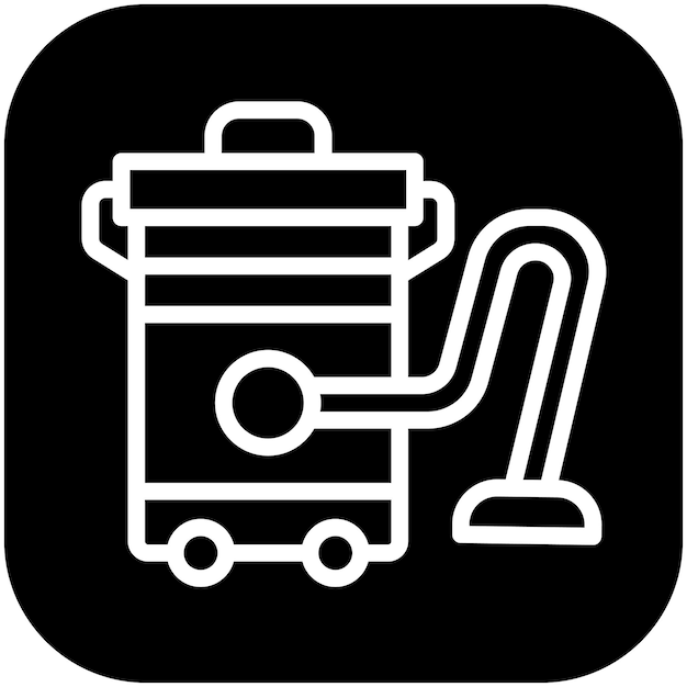 Ilustración del icono vectorial de la aspiradora del conjunto de iconos de mejoras para el hogar
