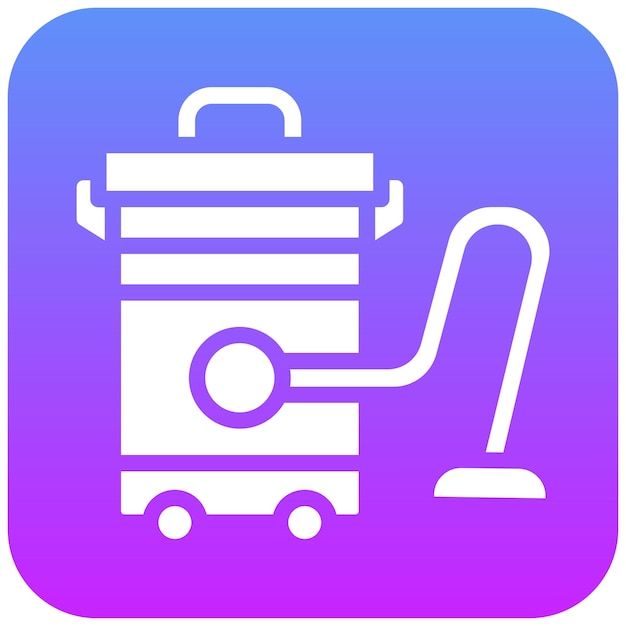 Ilustración del icono vectorial de la aspiradora del conjunto de iconos de mejoras para el hogar