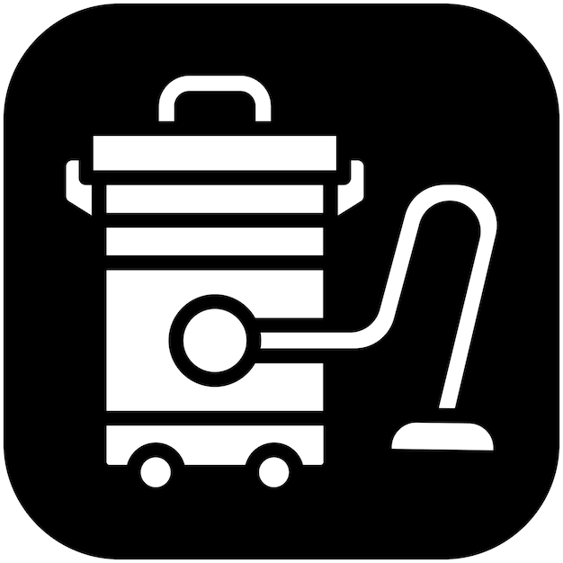Ilustración del icono vectorial de la aspiradora del conjunto de iconos de mejoras para el hogar