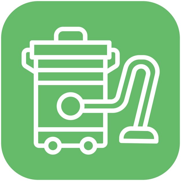 Ilustración del icono vectorial de la aspiradora del conjunto de iconos de mejoras para el hogar