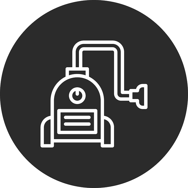 Ilustración del icono vectorial de la aspiradora del conjunto de iconos de la rutina de higiene