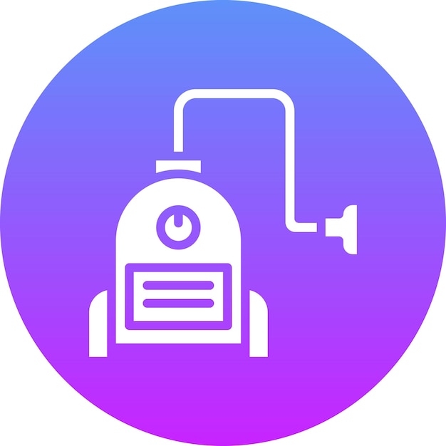 Ilustración del icono vectorial de la aspiradora del conjunto de iconos de la rutina de higiene