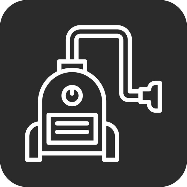Ilustración del icono vectorial de la aspiradora del conjunto de iconos de la rutina de higiene