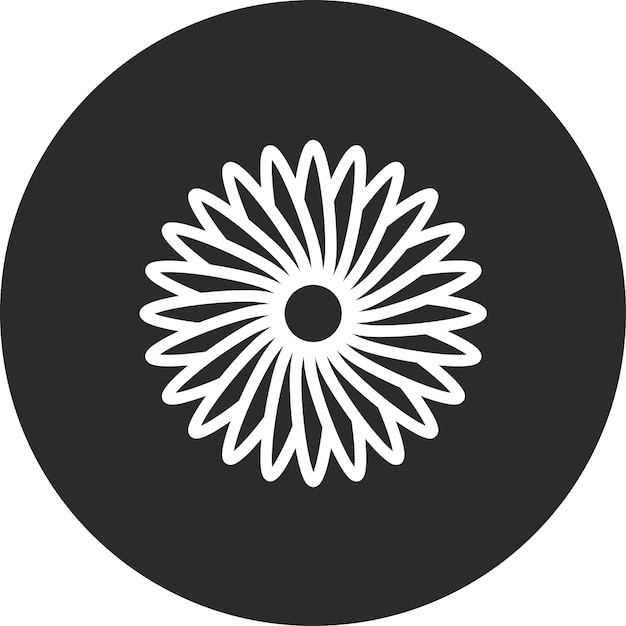 Ilustración del icono vectorial de Aster del conjunto de iconos de flores