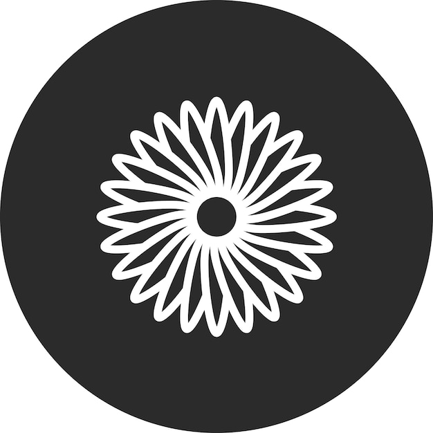 Vector ilustración del icono vectorial de aster del conjunto de iconos de flores