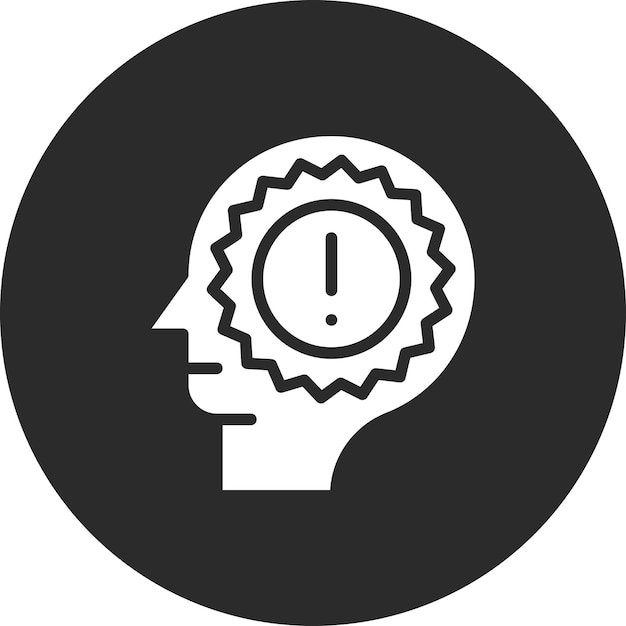 Ilustración del icono vectorial del ataque de pánico del conjunto de iconos de salud mental