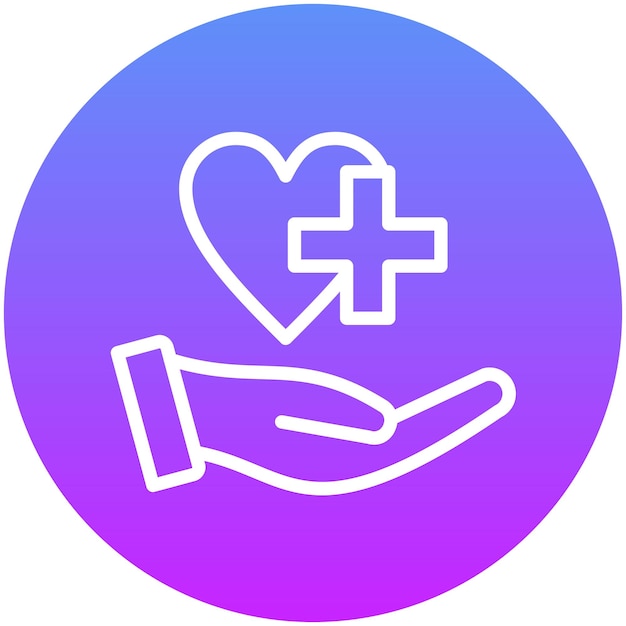 Ilustración del icono vectorial de atención médica del conjunto de iconos de Gig Economy
