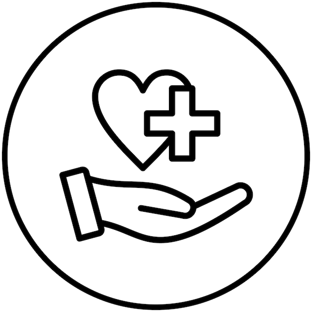 Ilustración del icono vectorial de atención médica del conjunto de iconos de Gig Economy