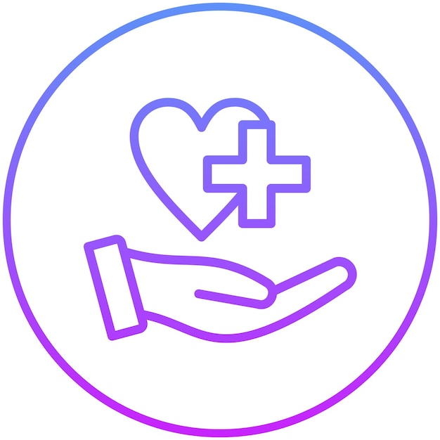 Ilustración del icono vectorial de atención médica del conjunto de iconos de Gig Economy