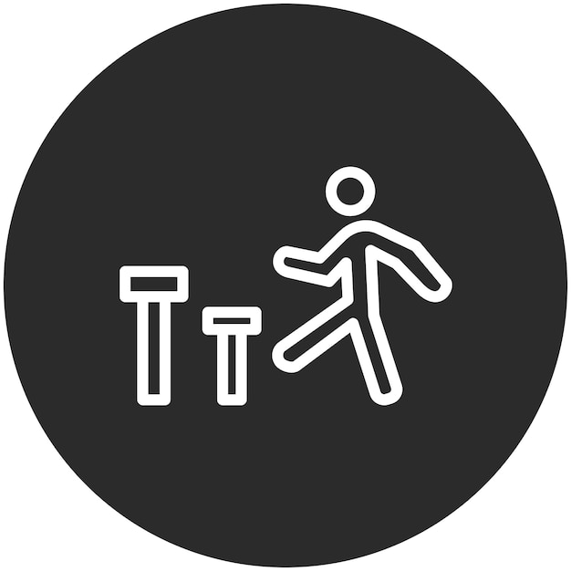 Ilustración del icono vectorial de atletismo del conjunto de iconos de los Juegos Olímpicos