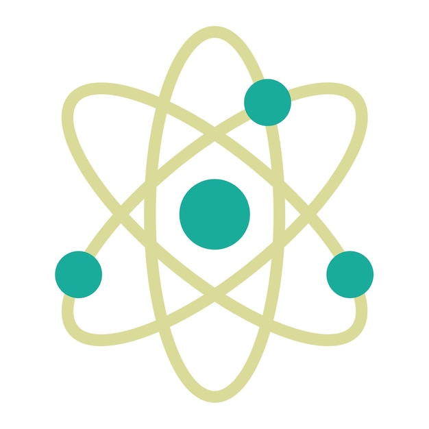 Ilustración del icono vectorial atómico del conjunto de iconos de procesos industriales