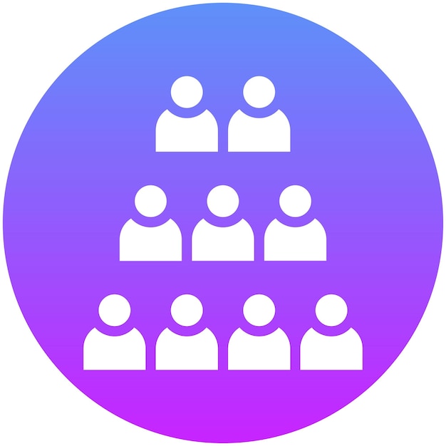 Ilustración del icono vectorial de la audiencia del conjunto de iconos de capacitación empresarial