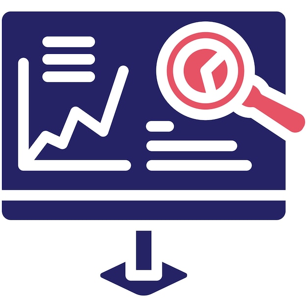 Ilustración del icono vectorial de auditoría del conjunto de iconos de marketing en línea