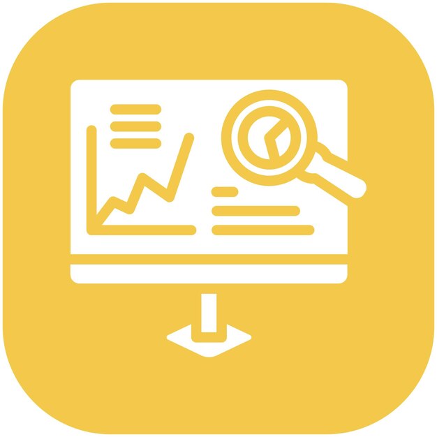 Ilustración del icono vectorial de auditoría del conjunto de iconos de marketing en línea