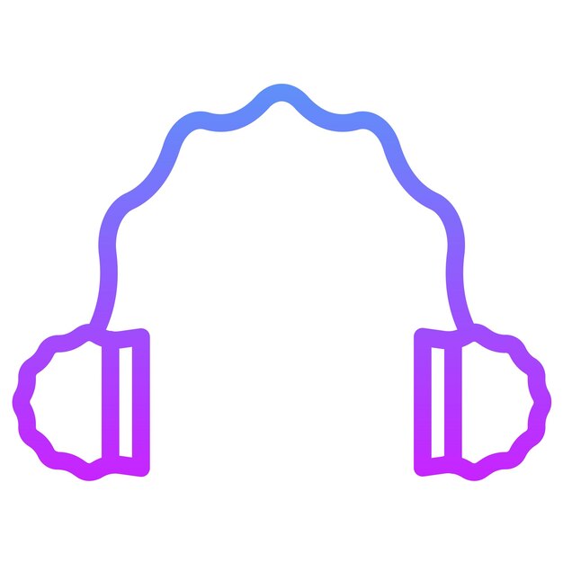 Vector ilustración del icono vectorial de los auriculares del conjunto de iconos de invierno