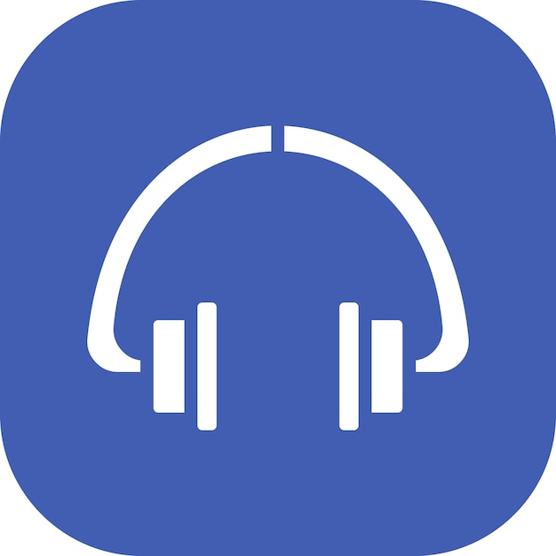 Ilustración del icono vectorial de los auriculares del conjunto de iconos de juegos en línea