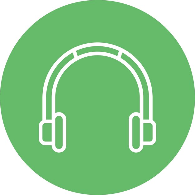 Ilustración del icono vectorial de los auriculares del conjunto de iconos del proceso industrial