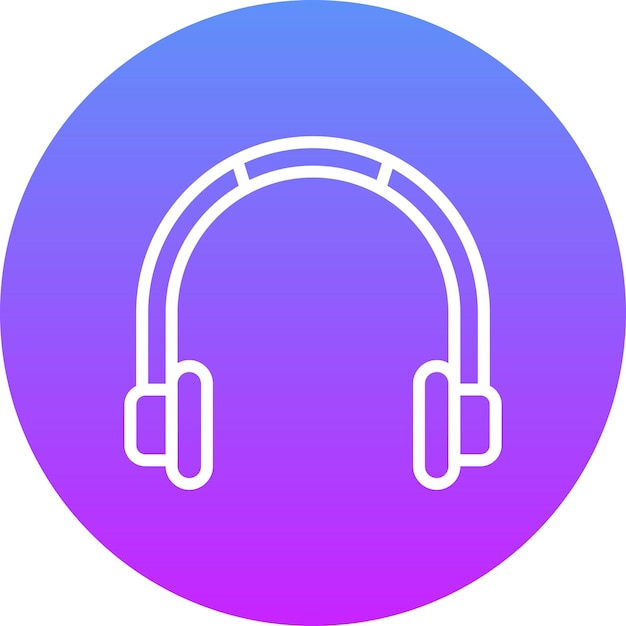 Ilustración del icono vectorial de los auriculares del conjunto de iconos del proceso industrial