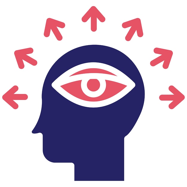 Ilustración del icono vectorial de autoconciencia del conjunto de iconos de habilidades para la vida