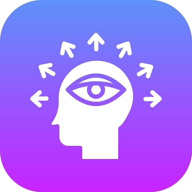 Ilustración del icono vectorial de autoconciencia del conjunto de iconos de habilidades para la vida