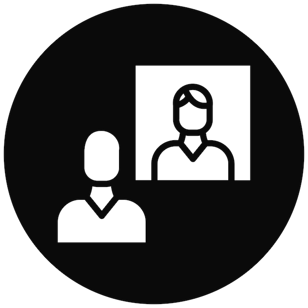 Ilustración del icono vectorial de autoconciencia del conjunto de iconos de liderazgo