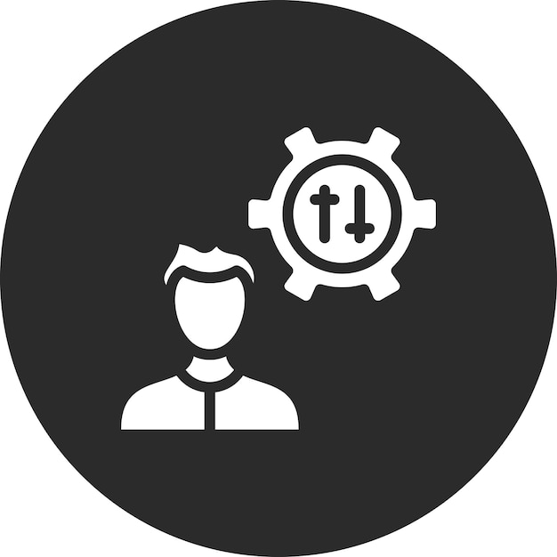 Ilustración del icono vectorial de autocontrol del conjunto de iconos de habilidades para la vida