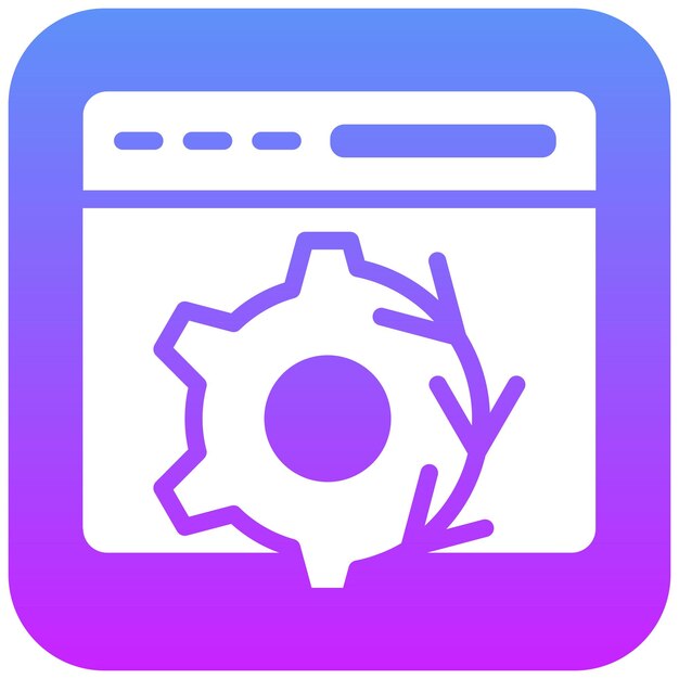 Ilustración del icono vectorial de automatización del conjunto de iconos sin código