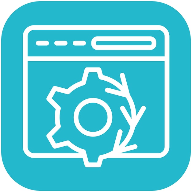 Ilustración del icono vectorial de automatización del conjunto de iconos sin código