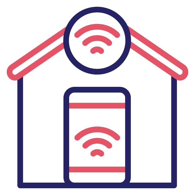 Ilustración del icono vectorial de automatización del hogar del conjunto de iconos del hogar inteligente