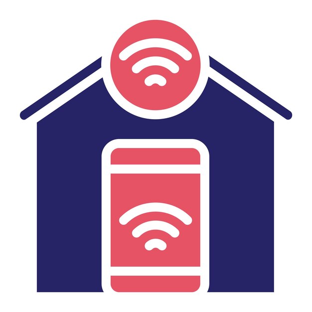 Ilustración del icono vectorial de automatización del hogar del conjunto de iconos del hogar inteligente