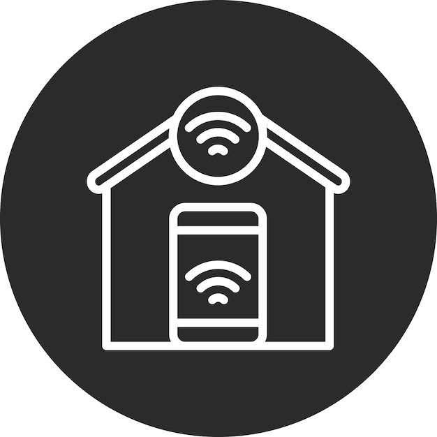 Ilustración del icono vectorial de automatización del hogar del conjunto de iconos del hogar inteligente