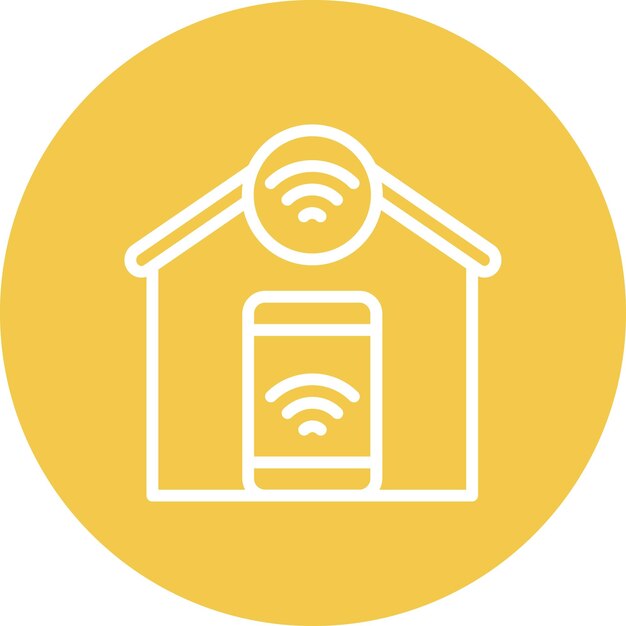 Ilustración del icono vectorial de automatización del hogar del conjunto de iconos del hogar inteligente