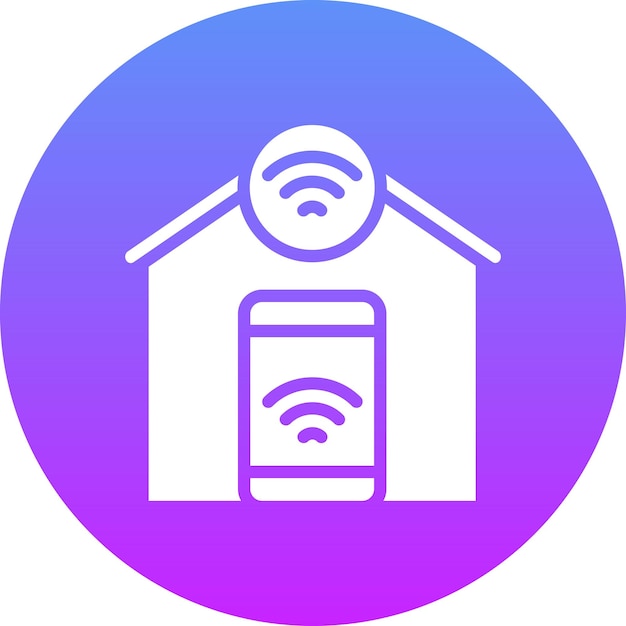 Ilustración del icono vectorial de automatización del hogar del conjunto de iconos del hogar inteligente