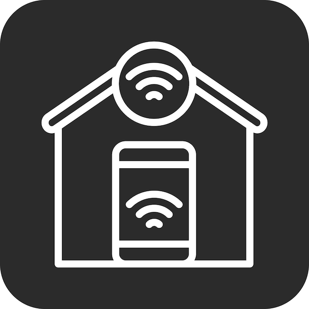 Ilustración del icono vectorial de automatización del hogar del conjunto de iconos del hogar inteligente